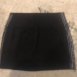 Express Black fabric mini skirt with silver studs